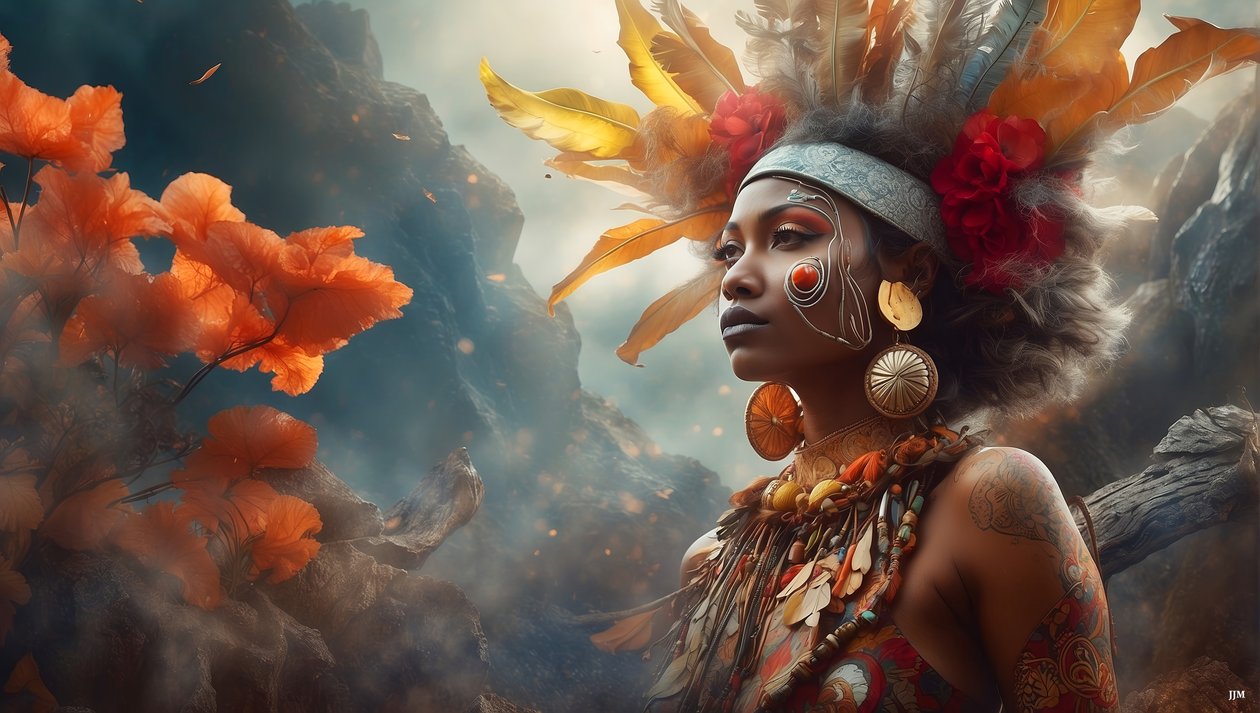 Scène onirique aborigène 02 - Josef Johann Michel