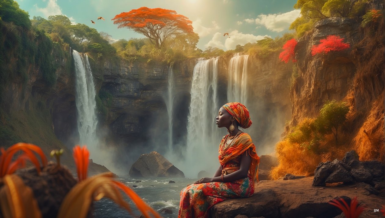 Scène onirique africaine 04 - Josef Johann Michel