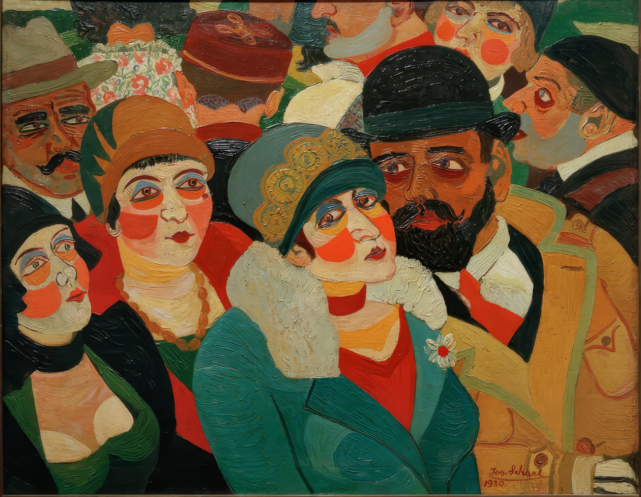 Scène de rue parisienne - Josef Scharl