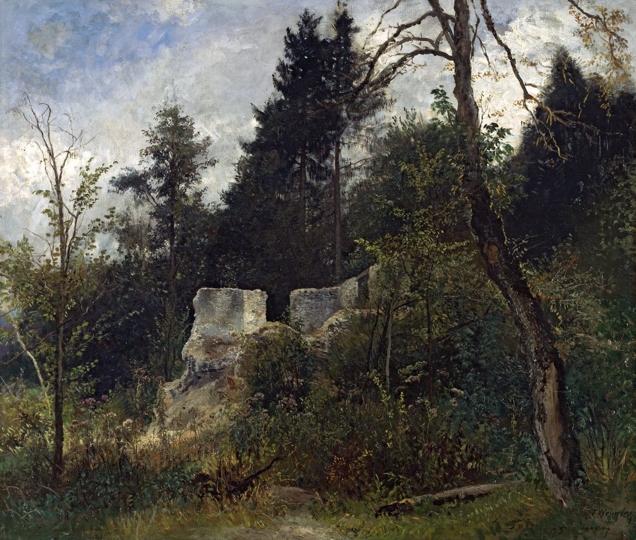 Paysage avec ruine - Josef Wenglein