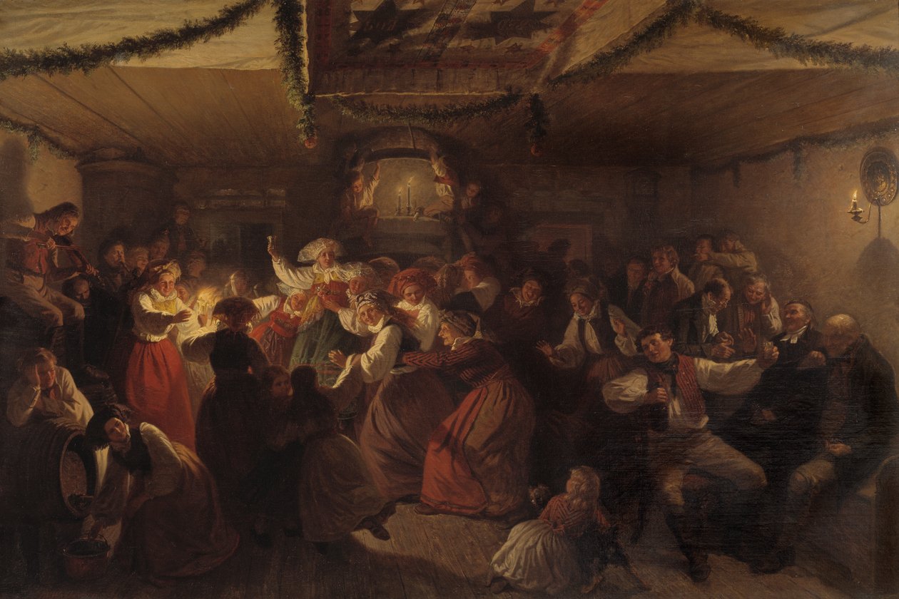 Une fête de mariage à Vingåker, 1857 - Josef Wilhelm Wallander