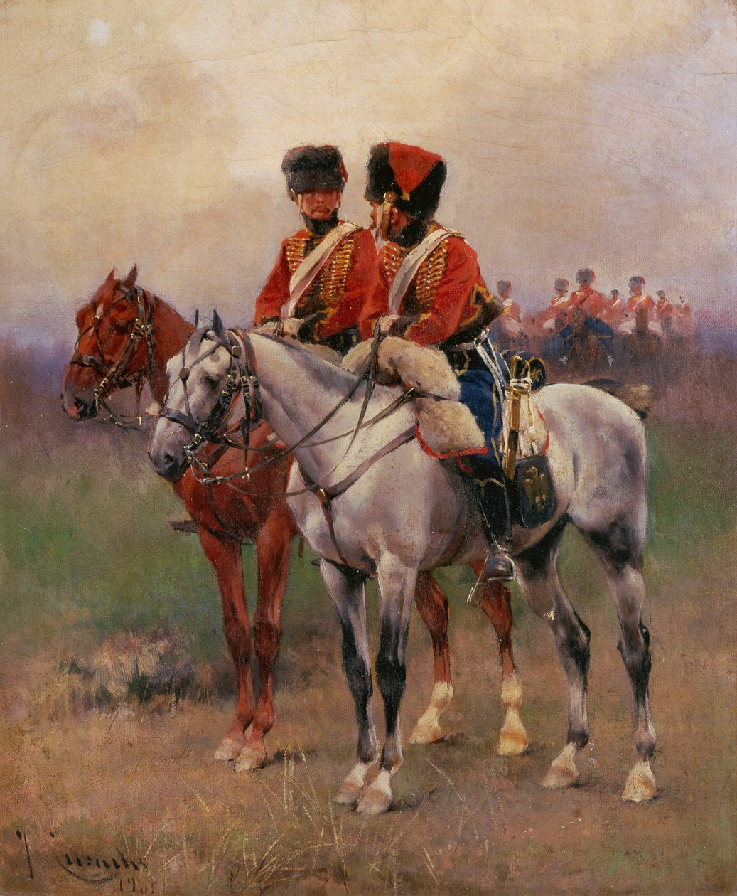 Soldats à cheval - Josep Cusachs y Cusachs