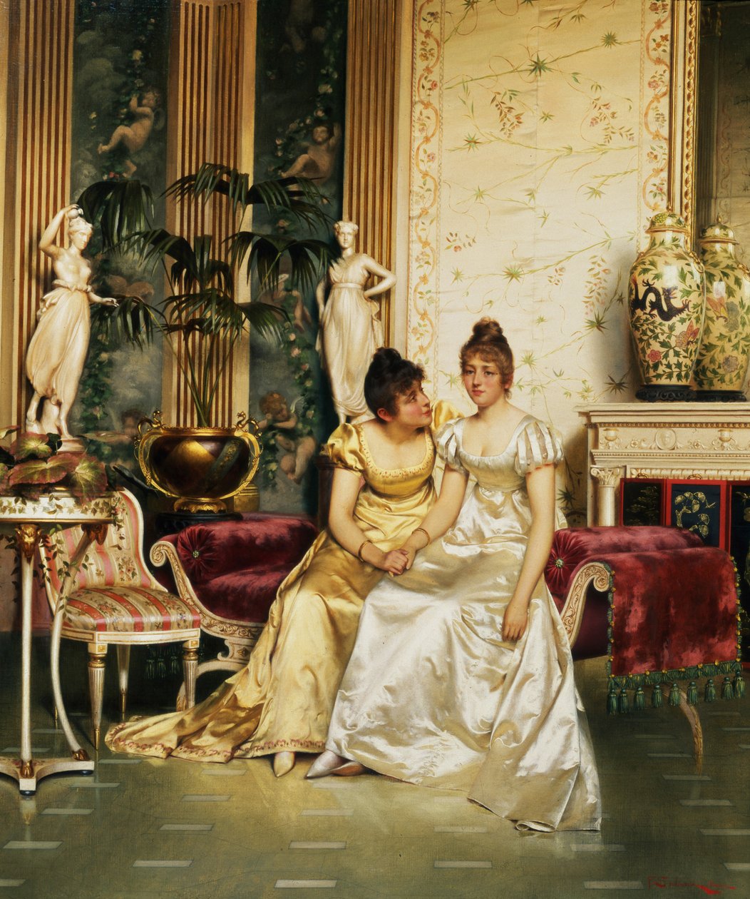 Une confidence partagée - Joseph Frederick Charles Soulacroix