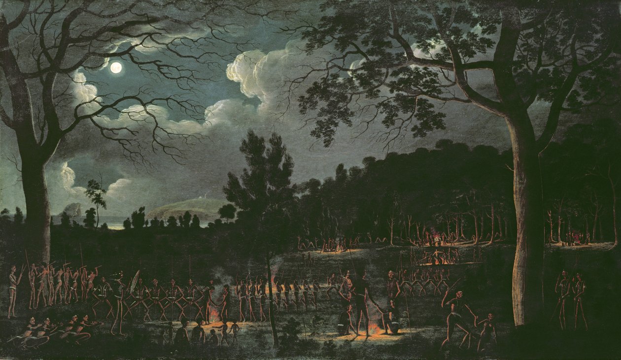 Corroboree à Newcastle - Joseph Lycett