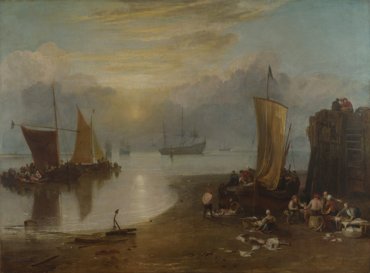 Pêcheurs nettoyant et vendant leur prise - Joseph Mallord William Turner