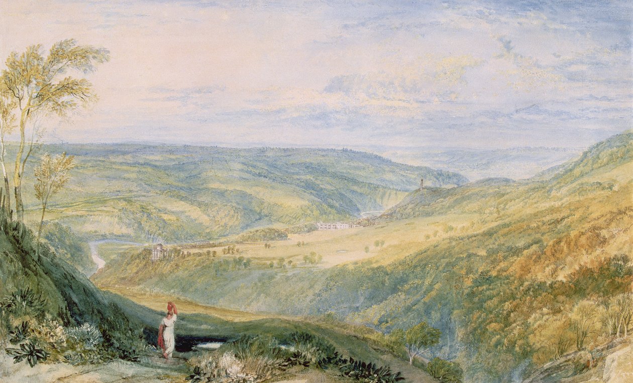 Gibside, comté de Durham, vu du sud - Joseph Mallord William Turner