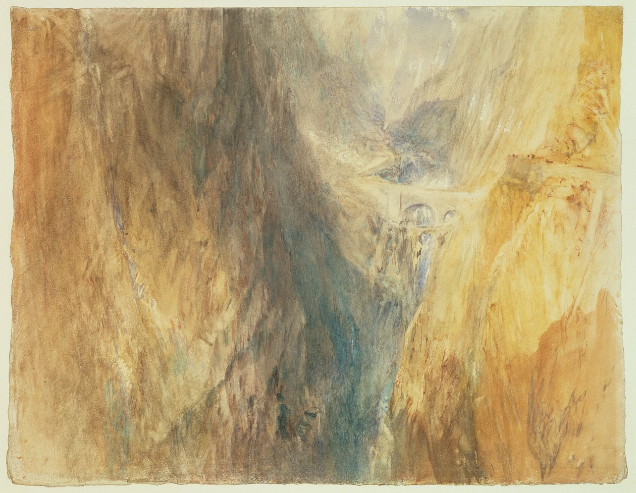 No.0586 Le Pont du Diable, Saint-Gothard, c.1841 - Joseph Mallord William Turner