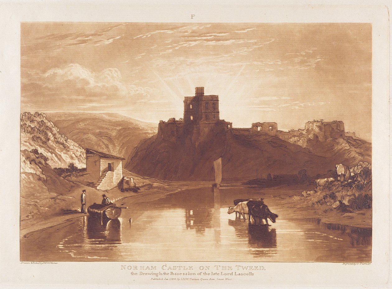 Château de Norham, gravé par Charles Turner (1773-1857) 1859-61 - Joseph Mallord William Turner