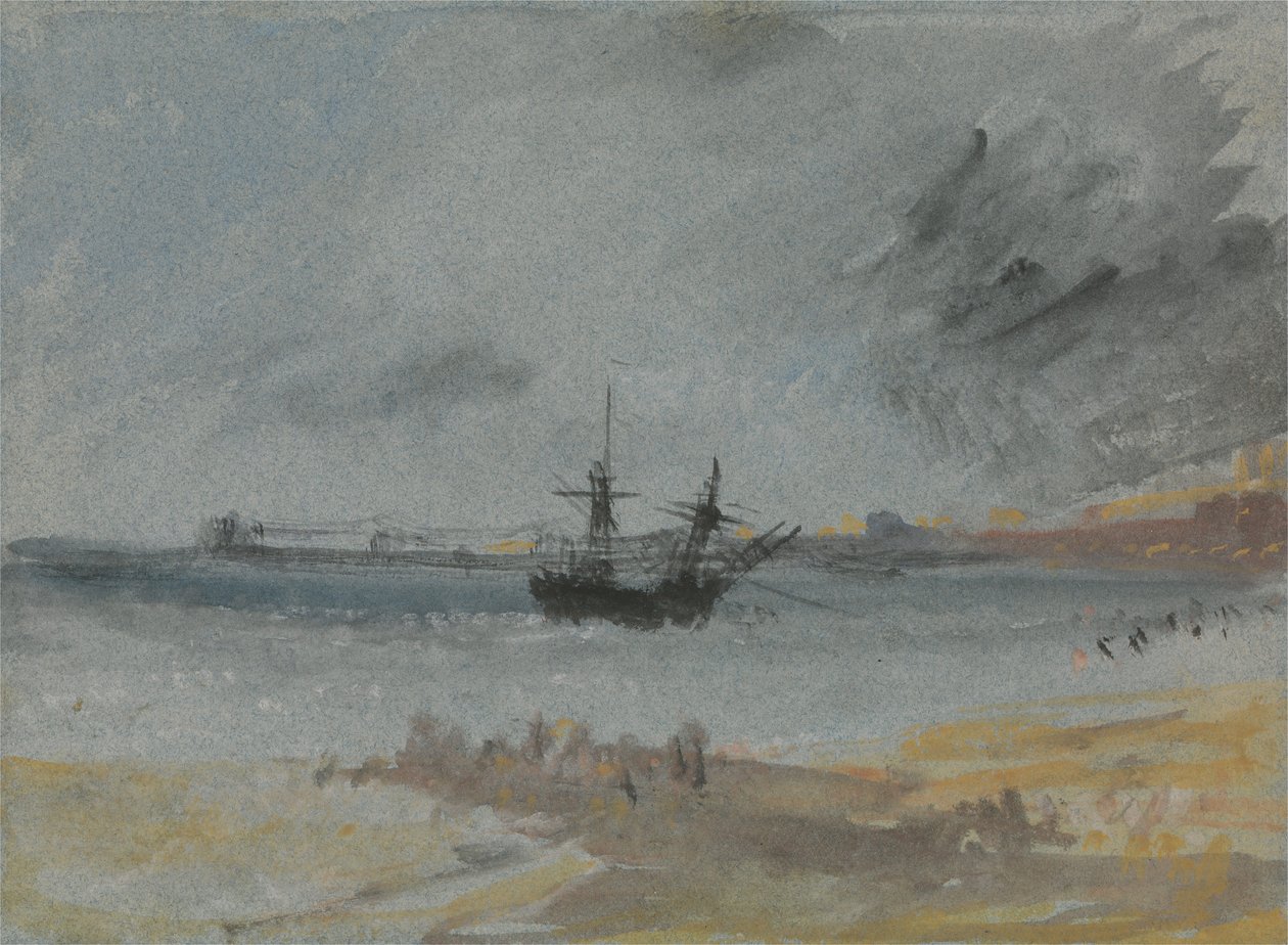 Navire échoué à Brighton - Joseph Mallord William Turner