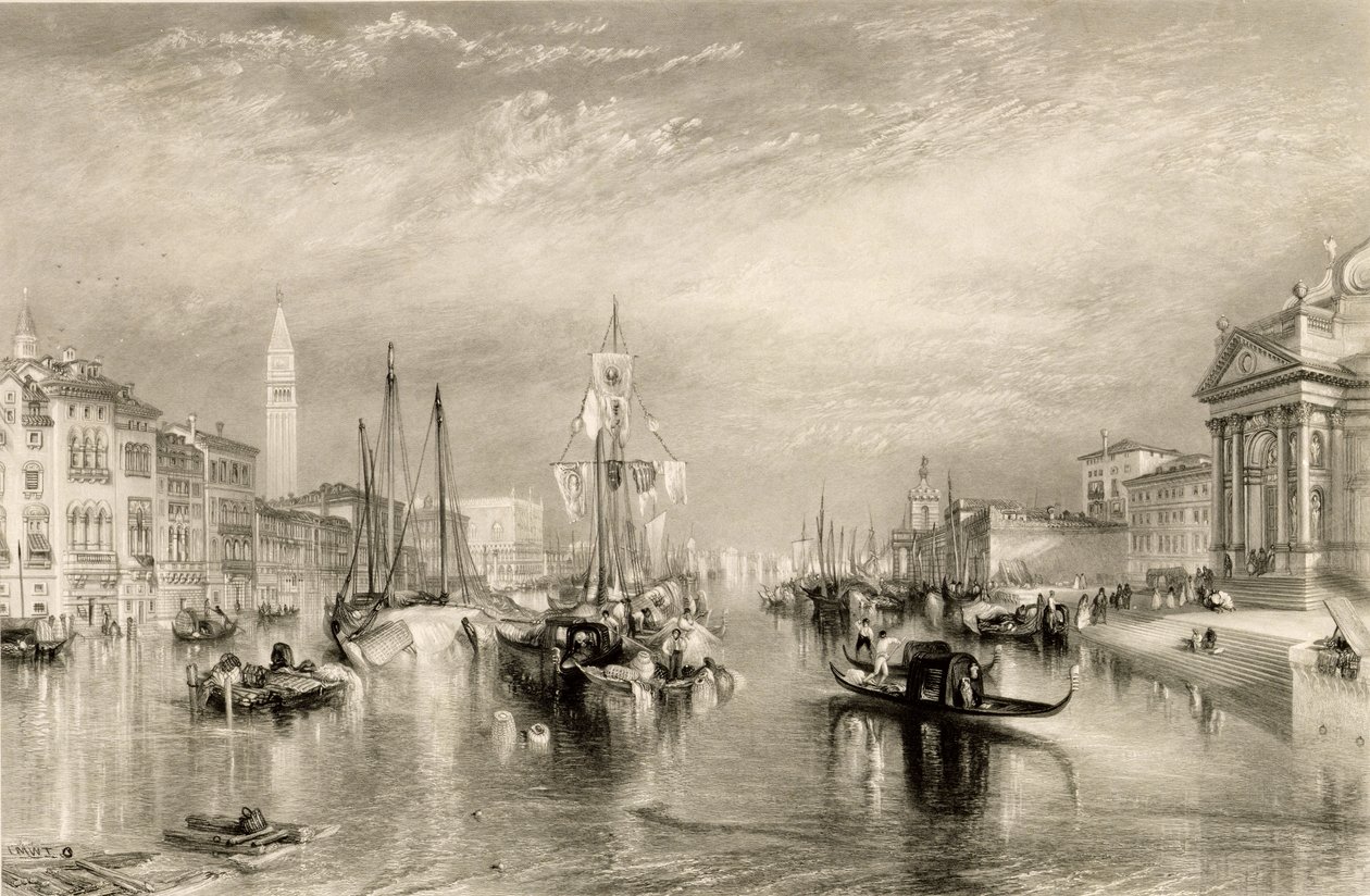 Le Grand Canal, Venise, gravé par William Miller (1796-1882) 1838-52 - Joseph Mallord William Turner