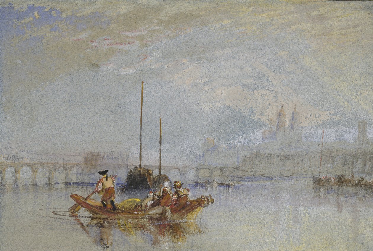 Tours, c. 1830 (aquarelle sur graphite avec gouache et encre brune sur papier gris) - Joseph Mallord William Turner