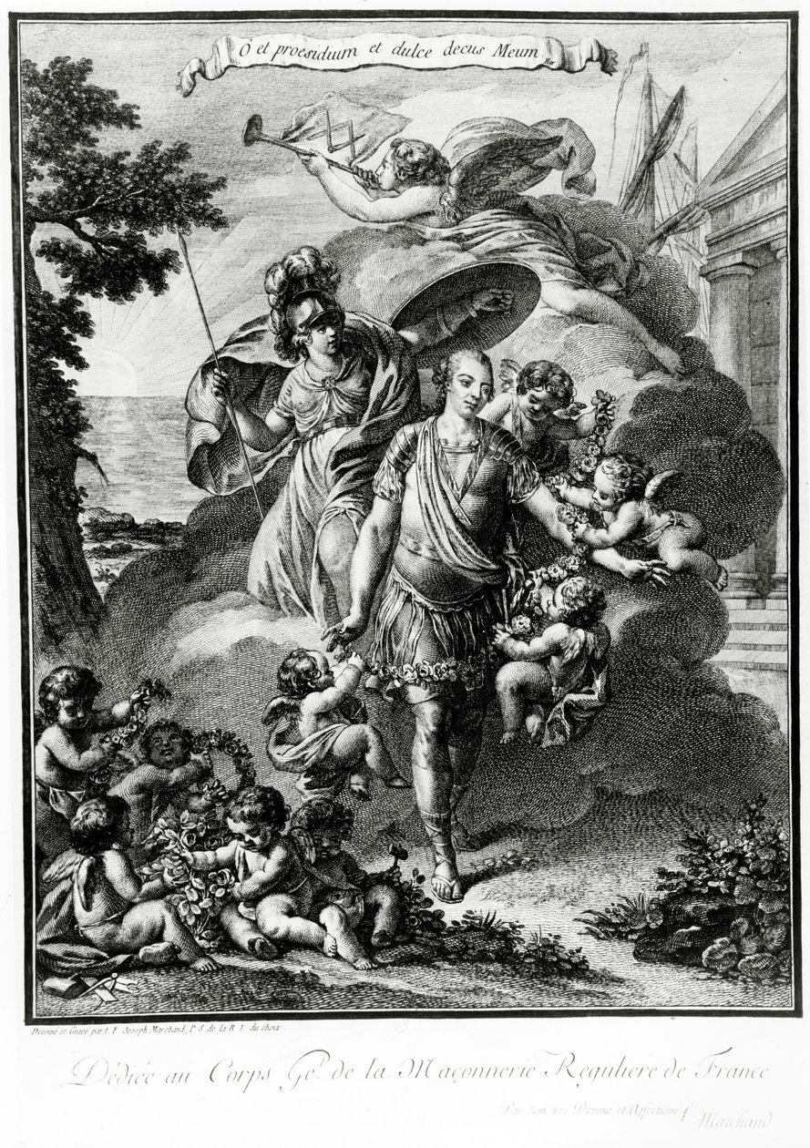 Portrait allégorique maçonnique de Louis-Philippe-Joseph d