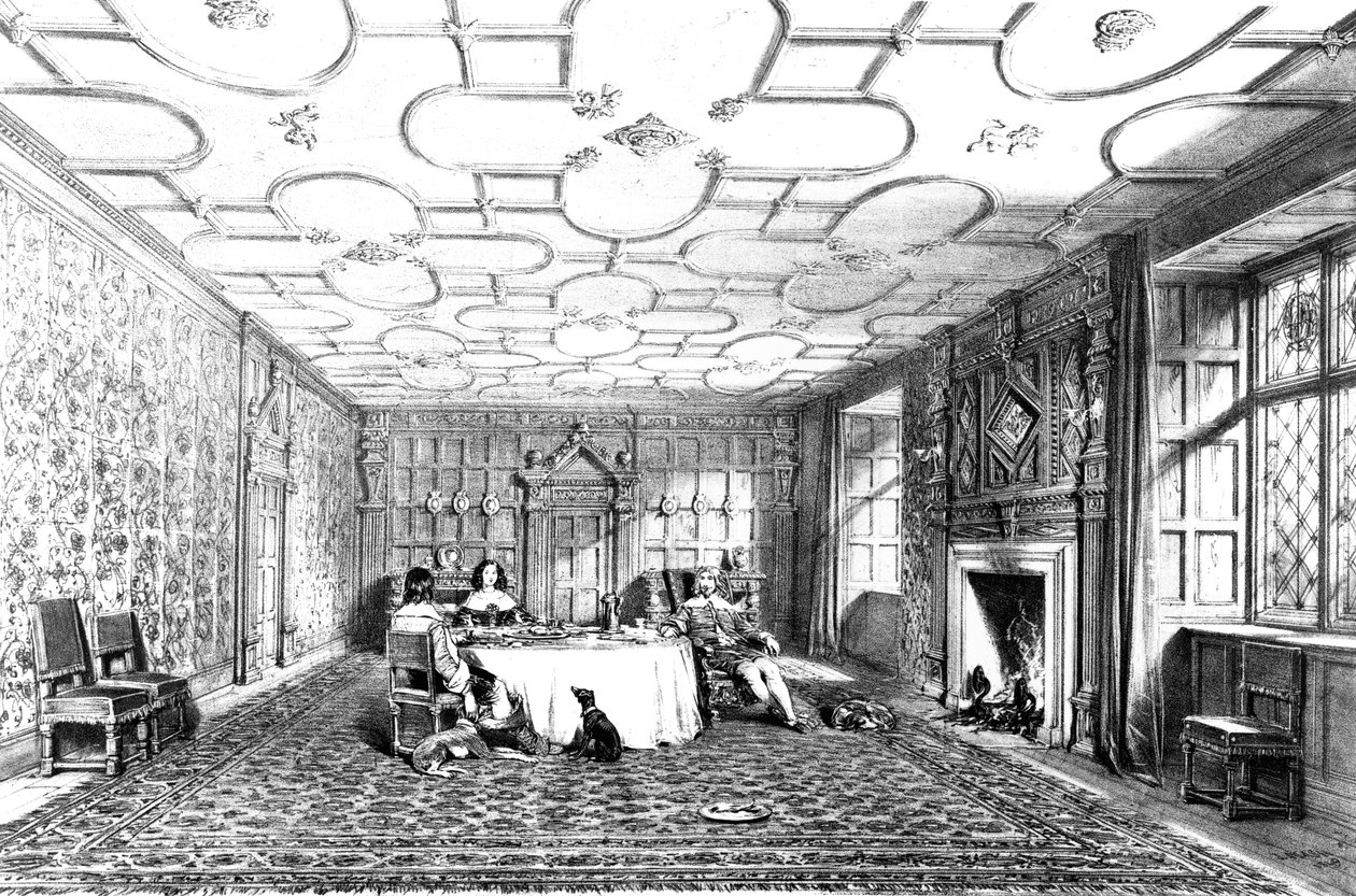 Salle à manger, Levens, Westmorland, 1848 - Joseph Nash