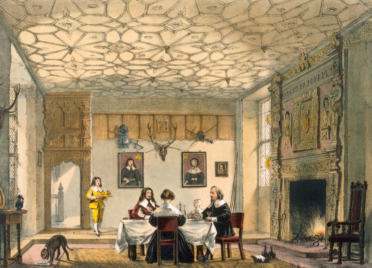 Dîner familial médiéval, Wakehurst Place, Surrey, vers 1600 de 