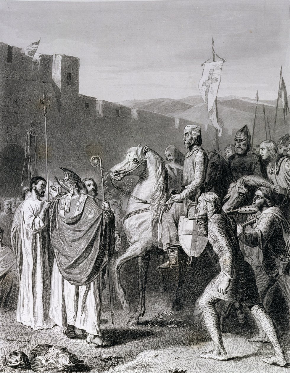 Baldwin I (c.1058-1118) gravé par Thibault - Joseph Nicolas Robert Fleury