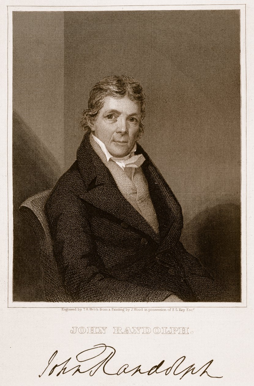 John Randolph (1773-1833) gravé par Thomas B. Welch (1814-74) - Joseph Wood
