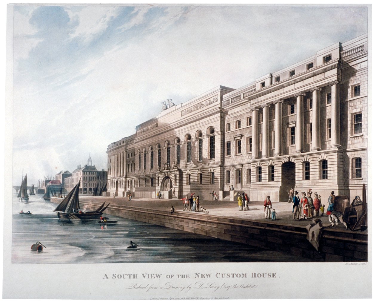 Custom House, City of London, 1817 - Joseph Constantine Stadler