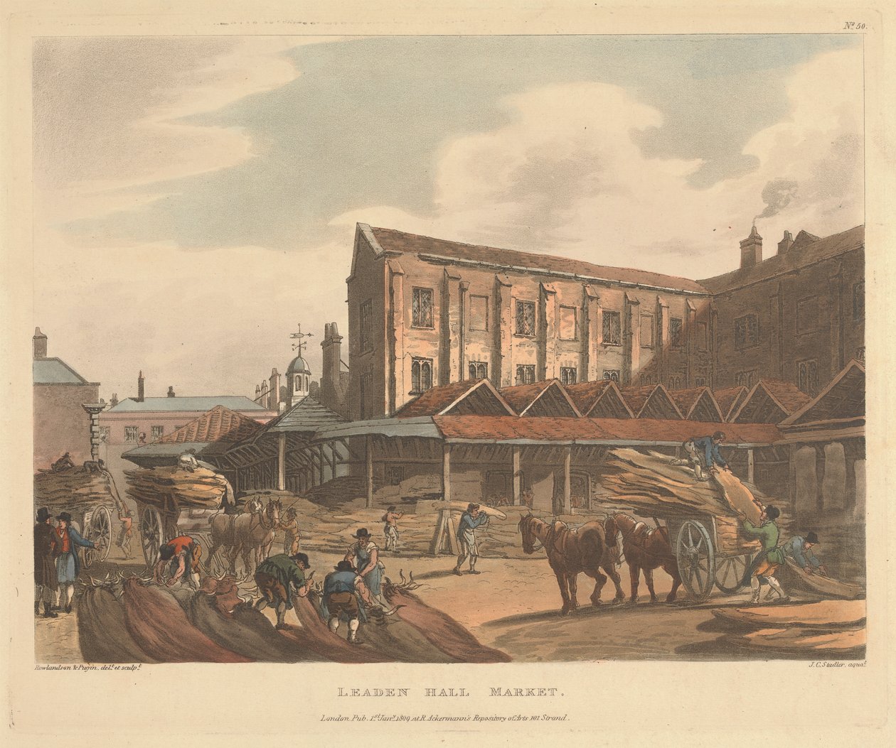 Marché de Leaden Hall - Joseph Constantine Stadler