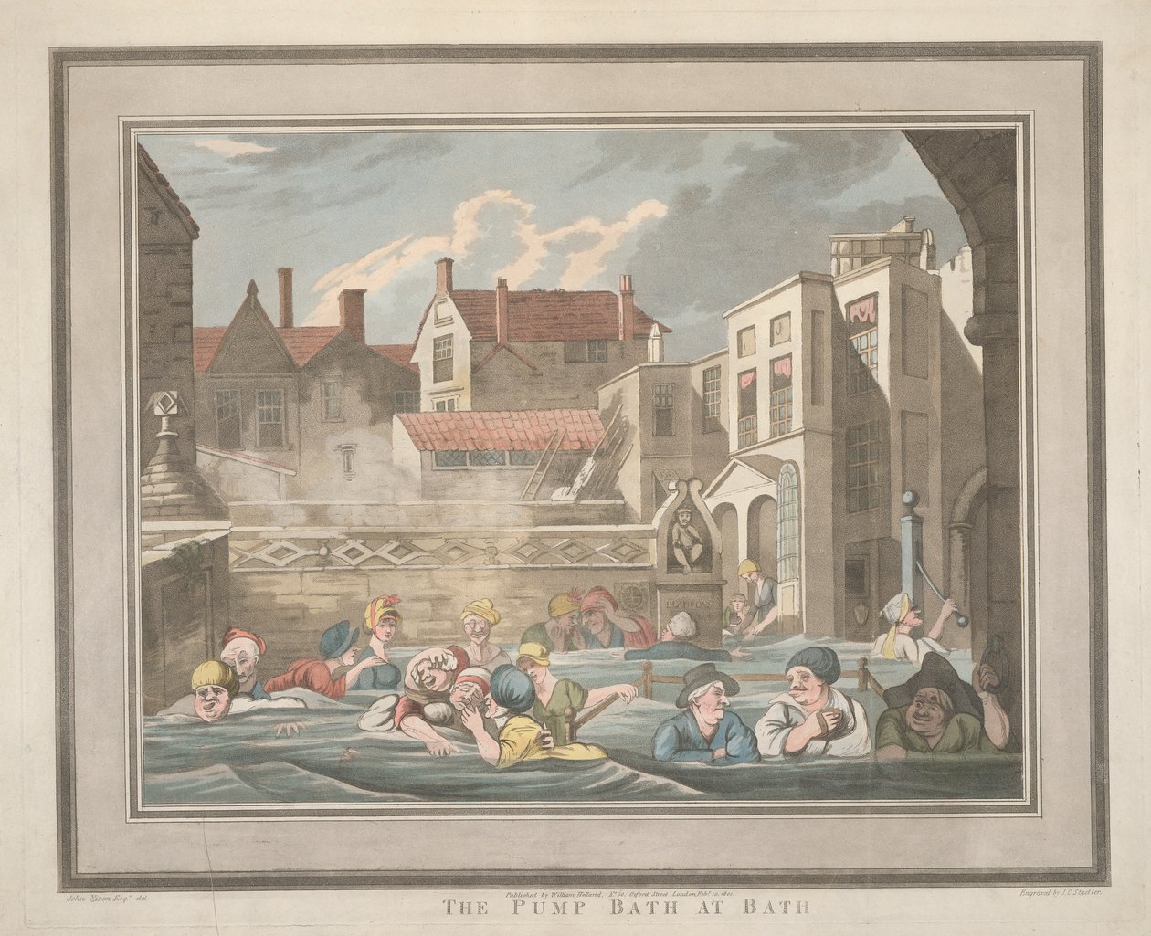 La salle des pompes à Bath - Joseph Constantine Stadler
