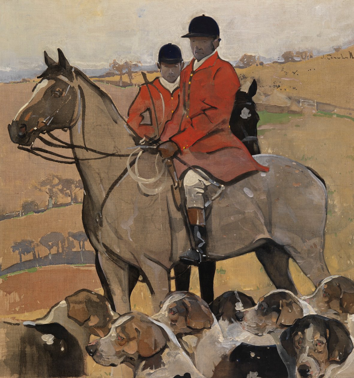 La rencontre (gouache sur lin) - Joseph Crawhall