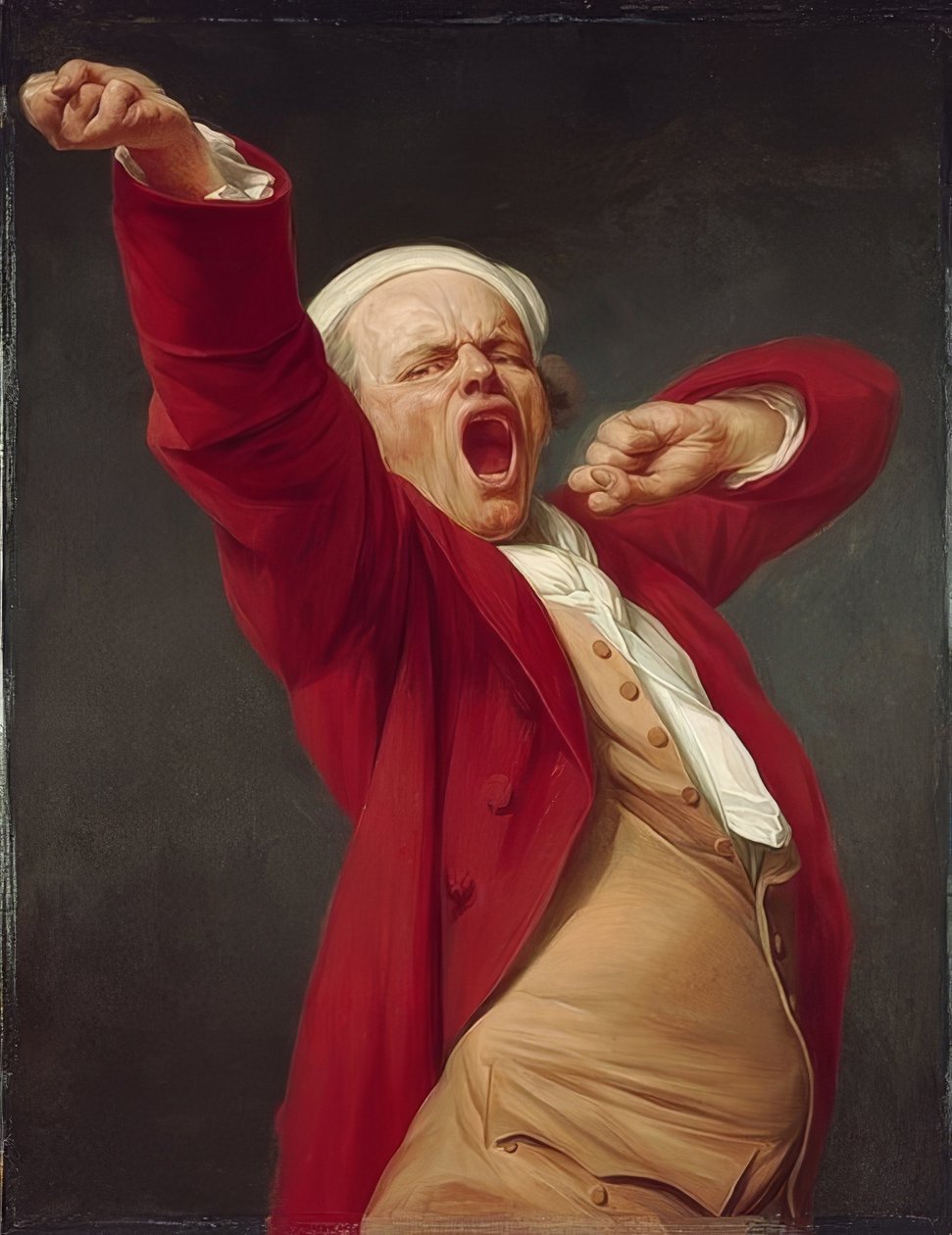 Autoportrait, bâillant. 1783 - Joseph Ducreux