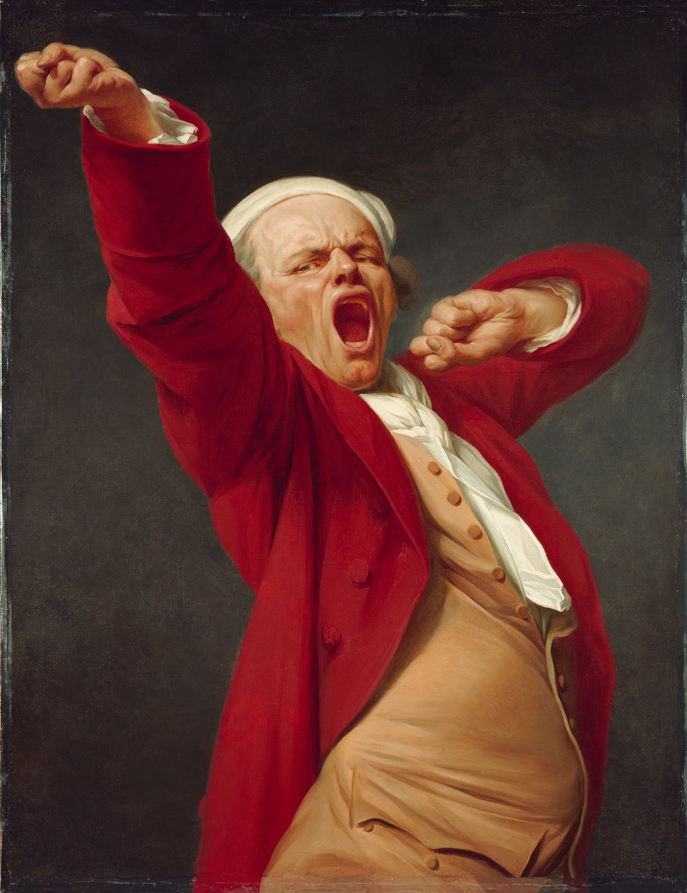 Autoportrait, bâillant - Joseph Ducreux