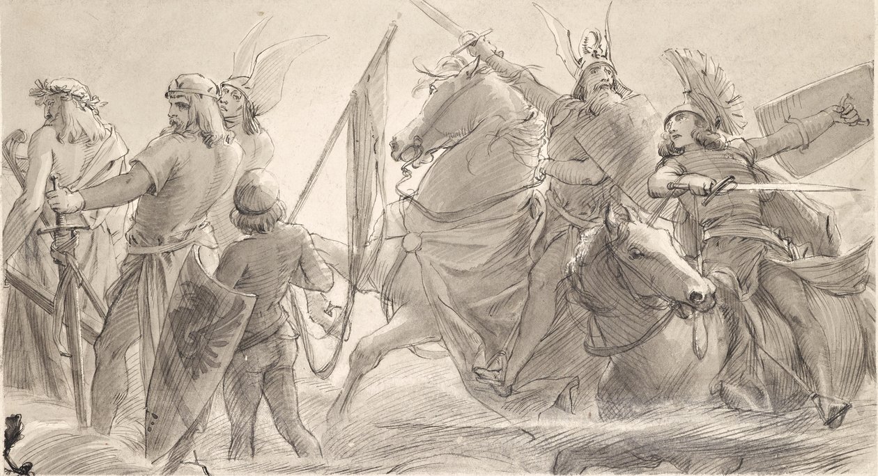 Les Germains partent au combat - Joseph Eugen Hörwarter