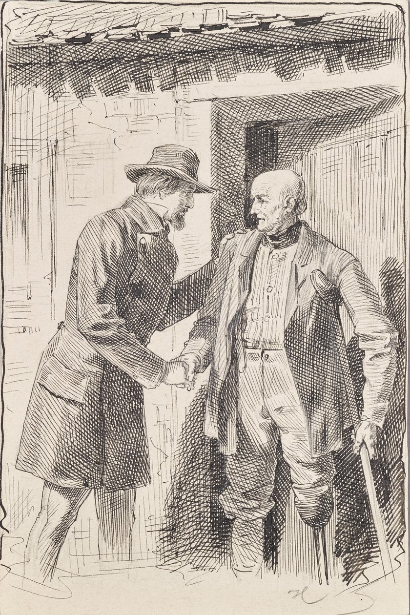 Deux hommes, dont un amputé d