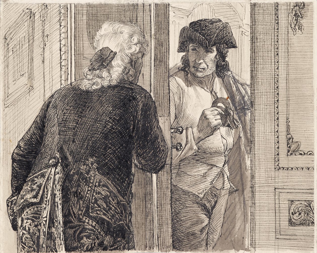 Deux hommes en costume rococo - Joseph Eugen Hörwarter