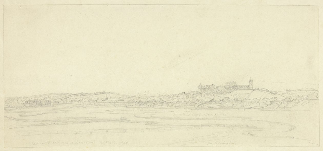 Vue nord-est de Lancaster - Joseph Farington