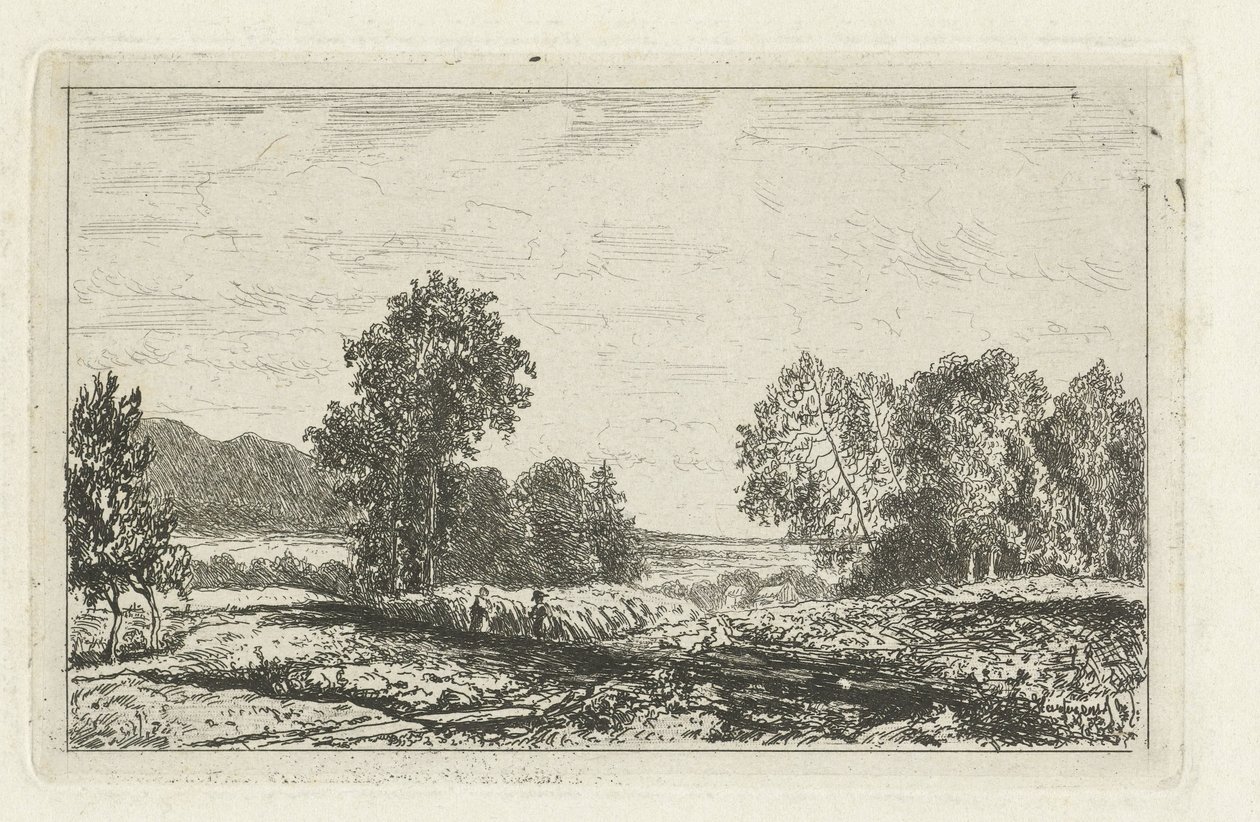 Paysage avec deux figures - Joseph Hartogensis