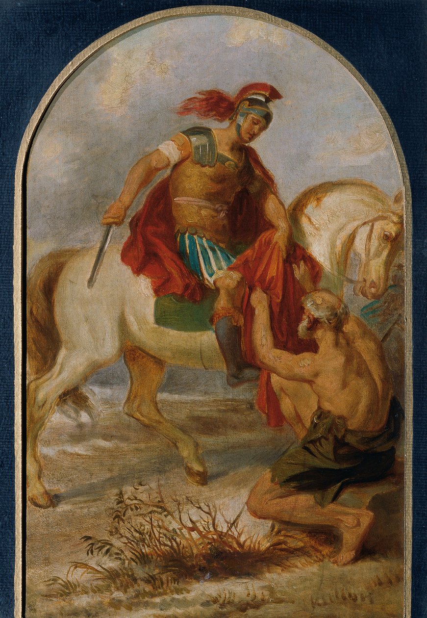 Saint Martin avec le mendiant - Joseph Hasslwander