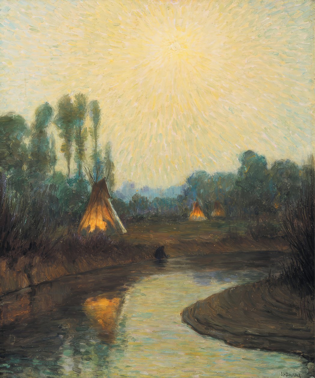 Clair de lune, réserve de Crow - Joseph Henry Sharp