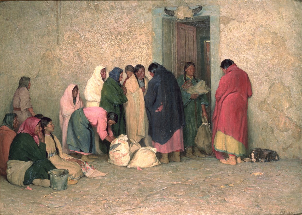 Journée des rations dans la réserve - Joseph Henry Sharp
