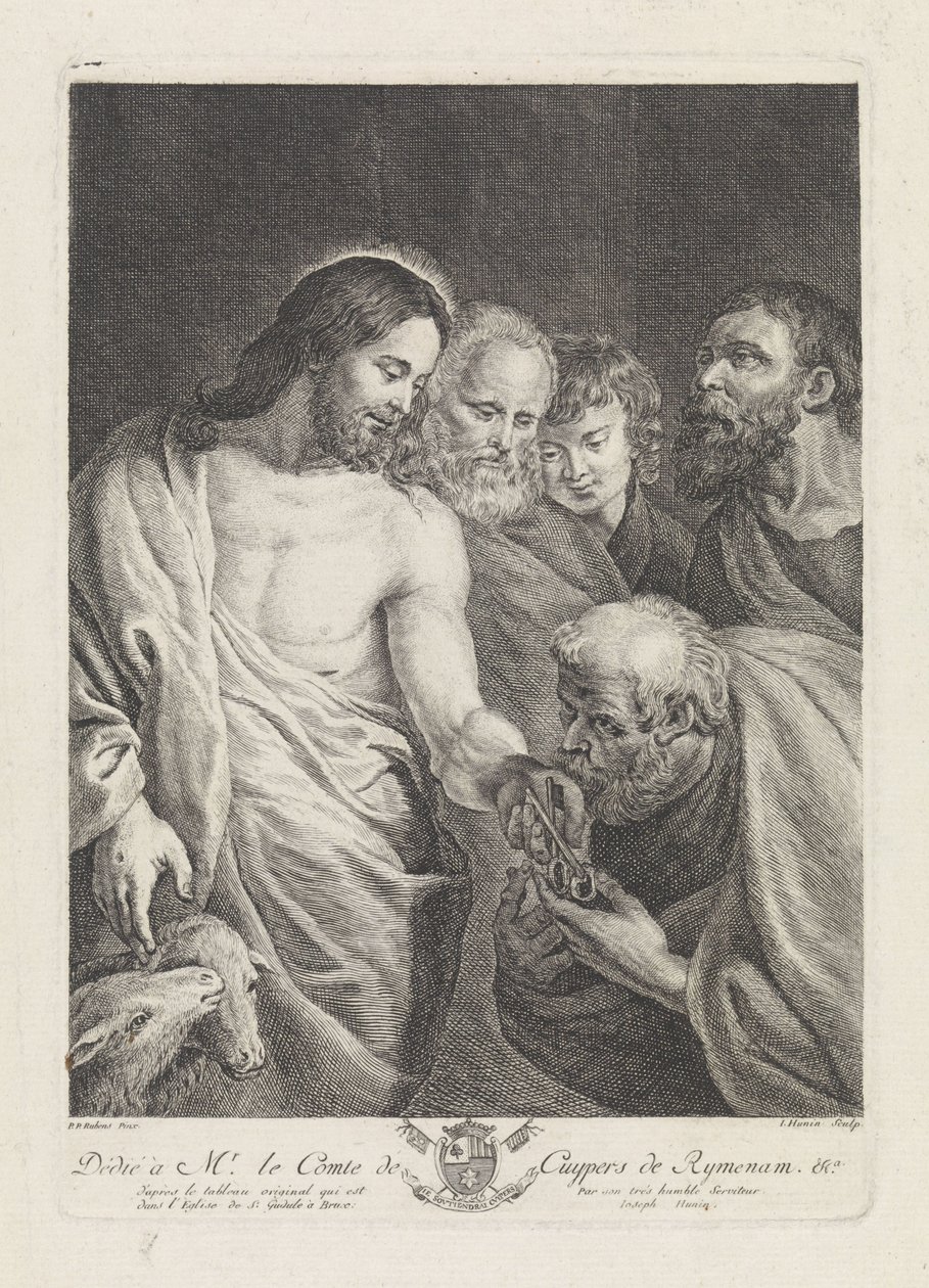 Pierre reçoit les clés du Christ - Joseph Hunin