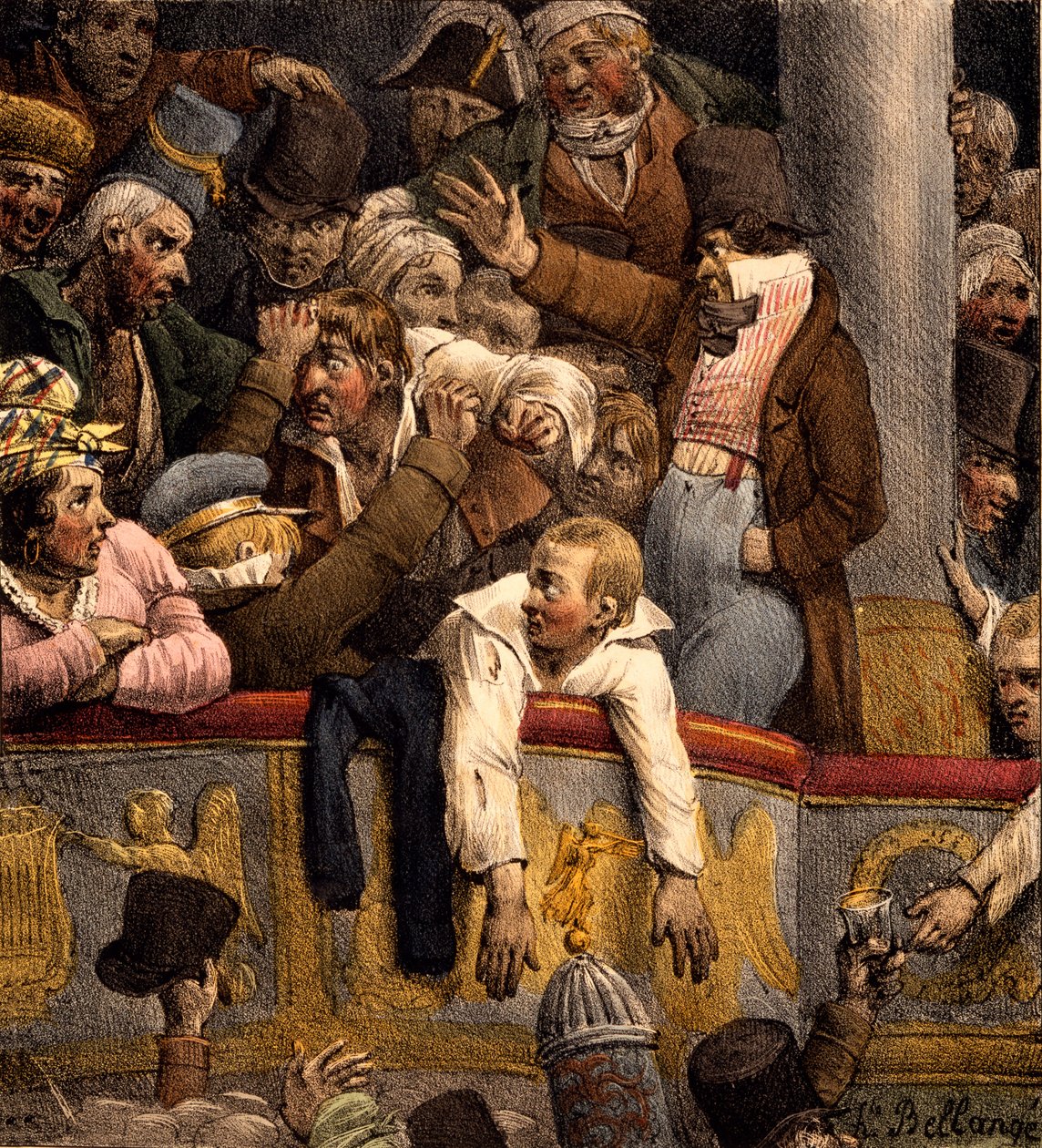 Spectacle gratuit, Avant Scène - Joseph Louis Hippolyte Bellange