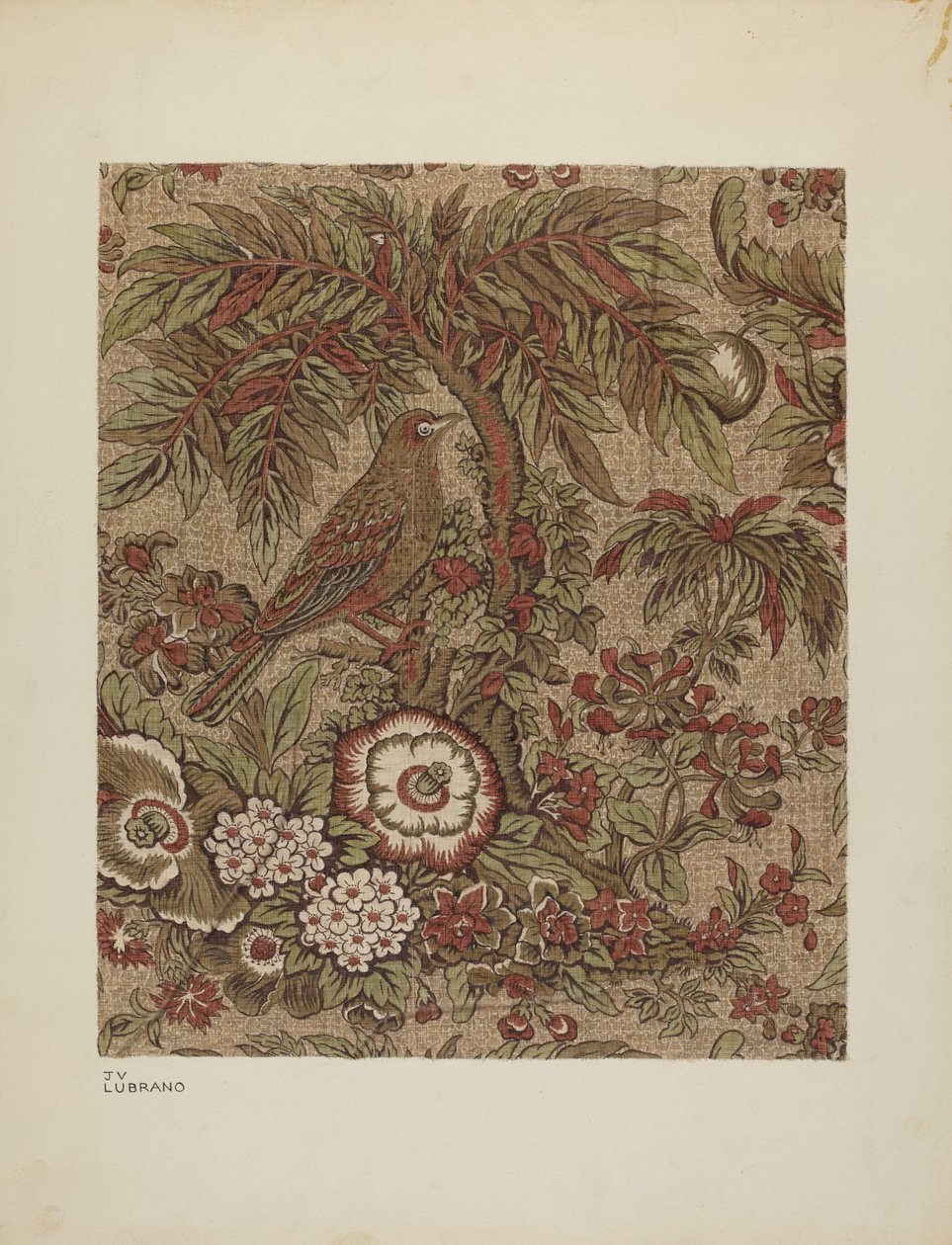 Chintz de coton imprimé, c. 1940 - Joseph Lubrano