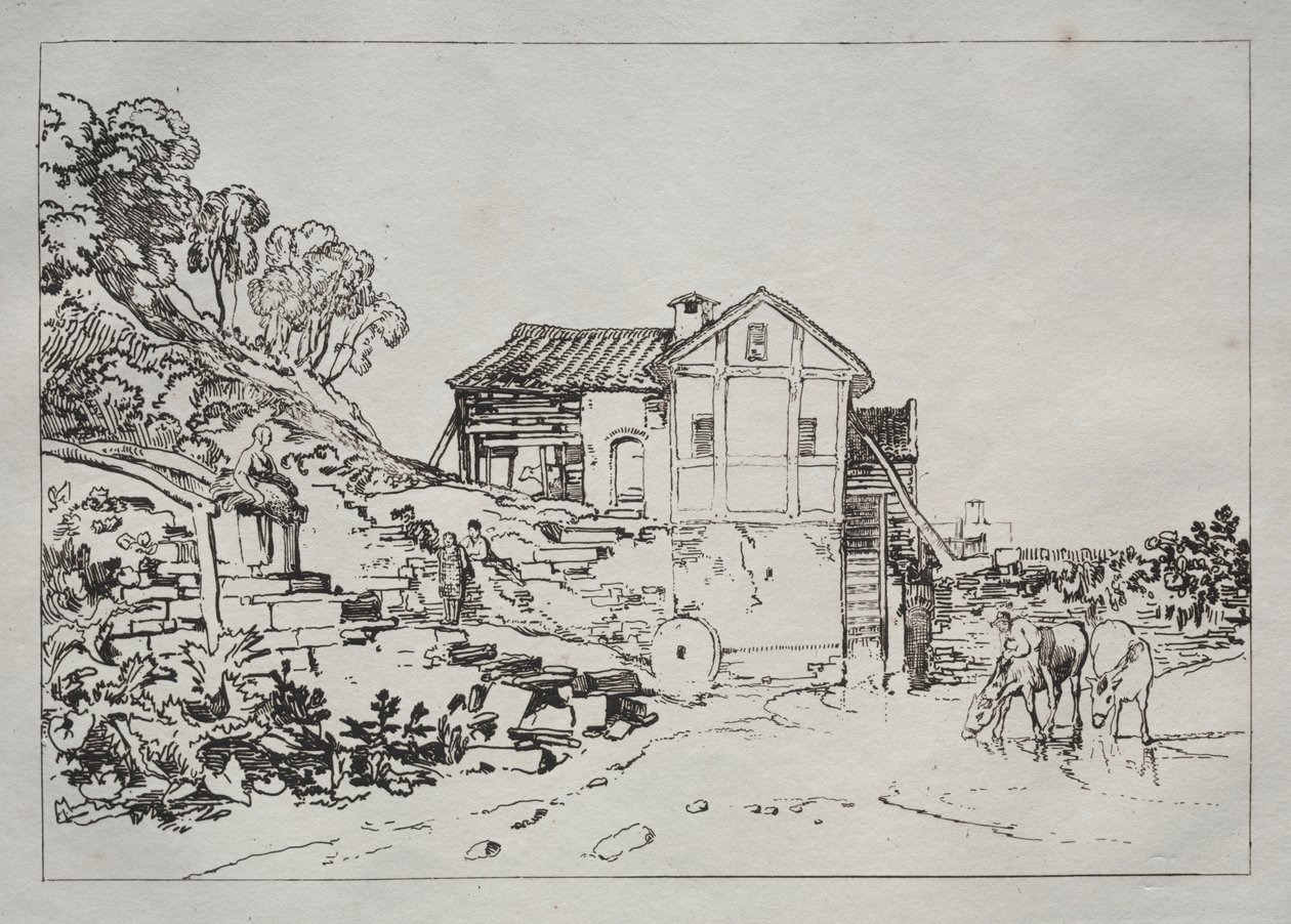 Liber Studiorum : Moulin à eau - Joseph Mallord William Turner