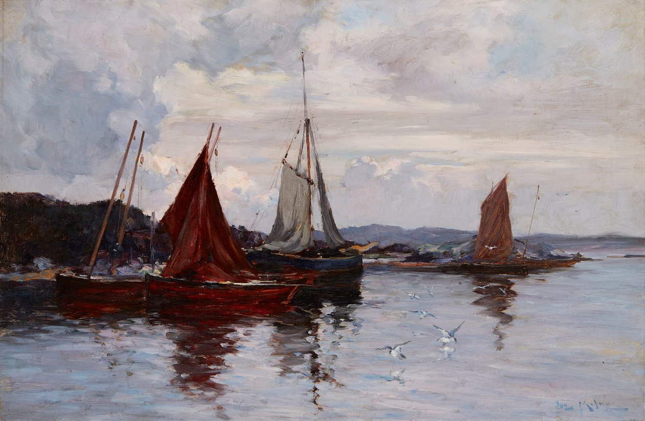 Bateaux de pêche dans le port - Joseph Milne