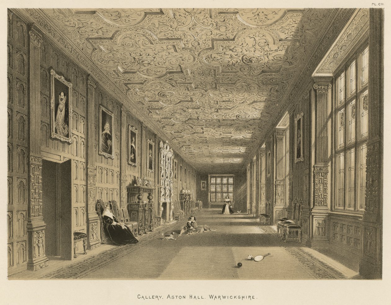 Galerie, Aston Hall, Warwickshire - Joseph Nash