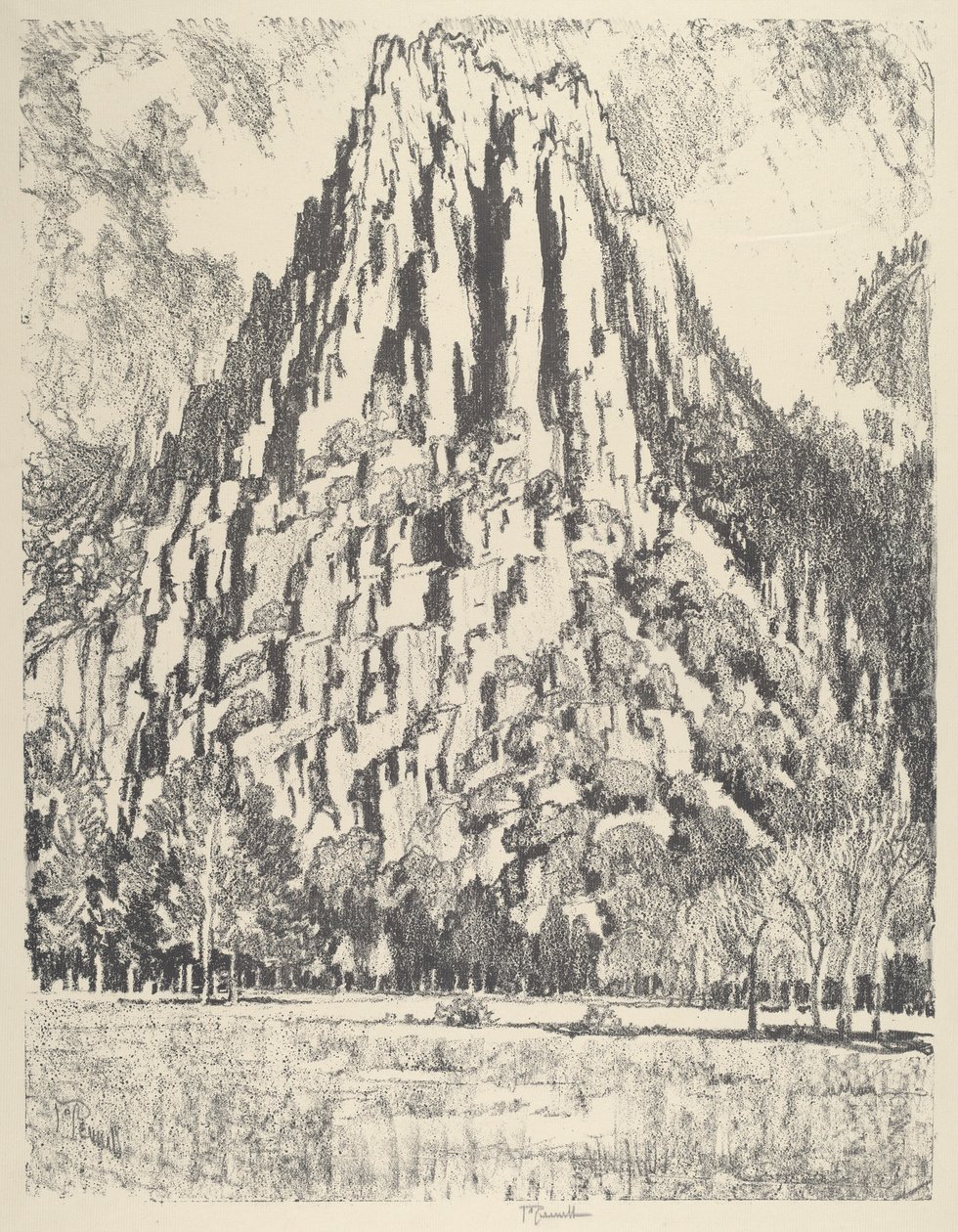 Contreforts, Yosemite - Joseph Pennell