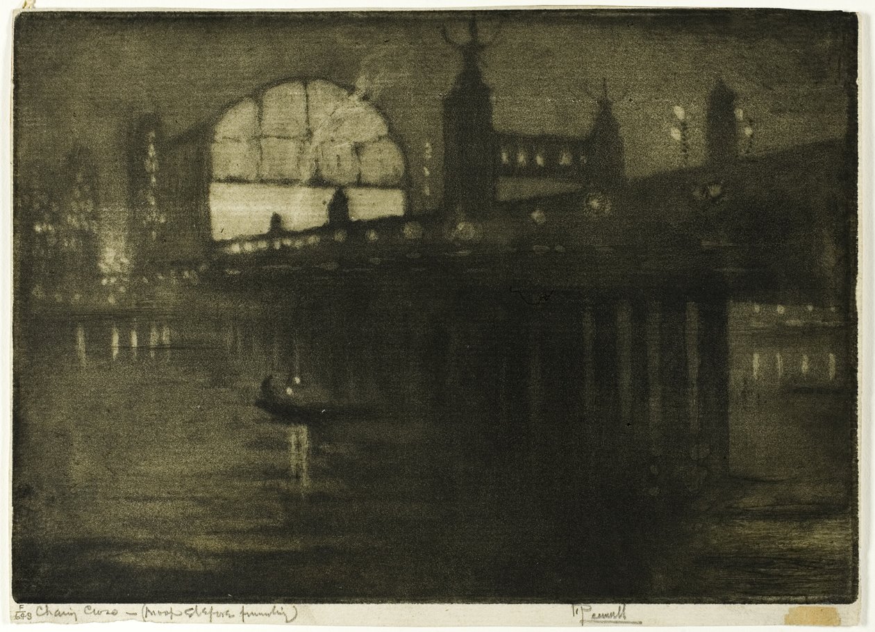 Charing Cross la nuit - Joseph Pennell