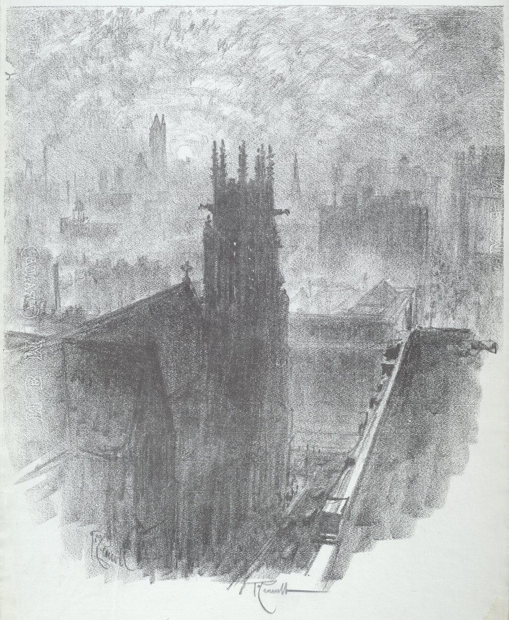 Église du Christ, St. Louis, 1919 - Joseph Pennell