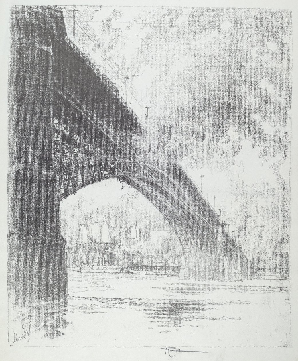 Pont Eads, St. Louis, 1919 - Joseph Pennell