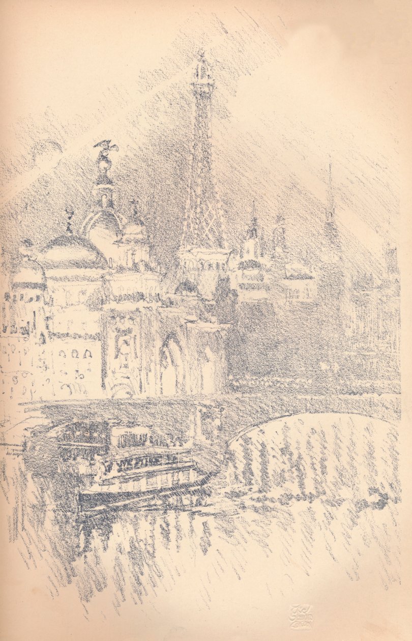 Effet de soirée, Exposition de Paris, 1901 - Joseph Pennell