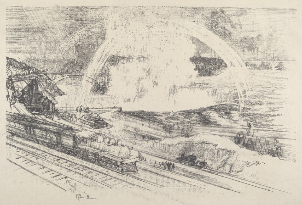 Station des chutes, Niagara, 1910 - Joseph Pennell