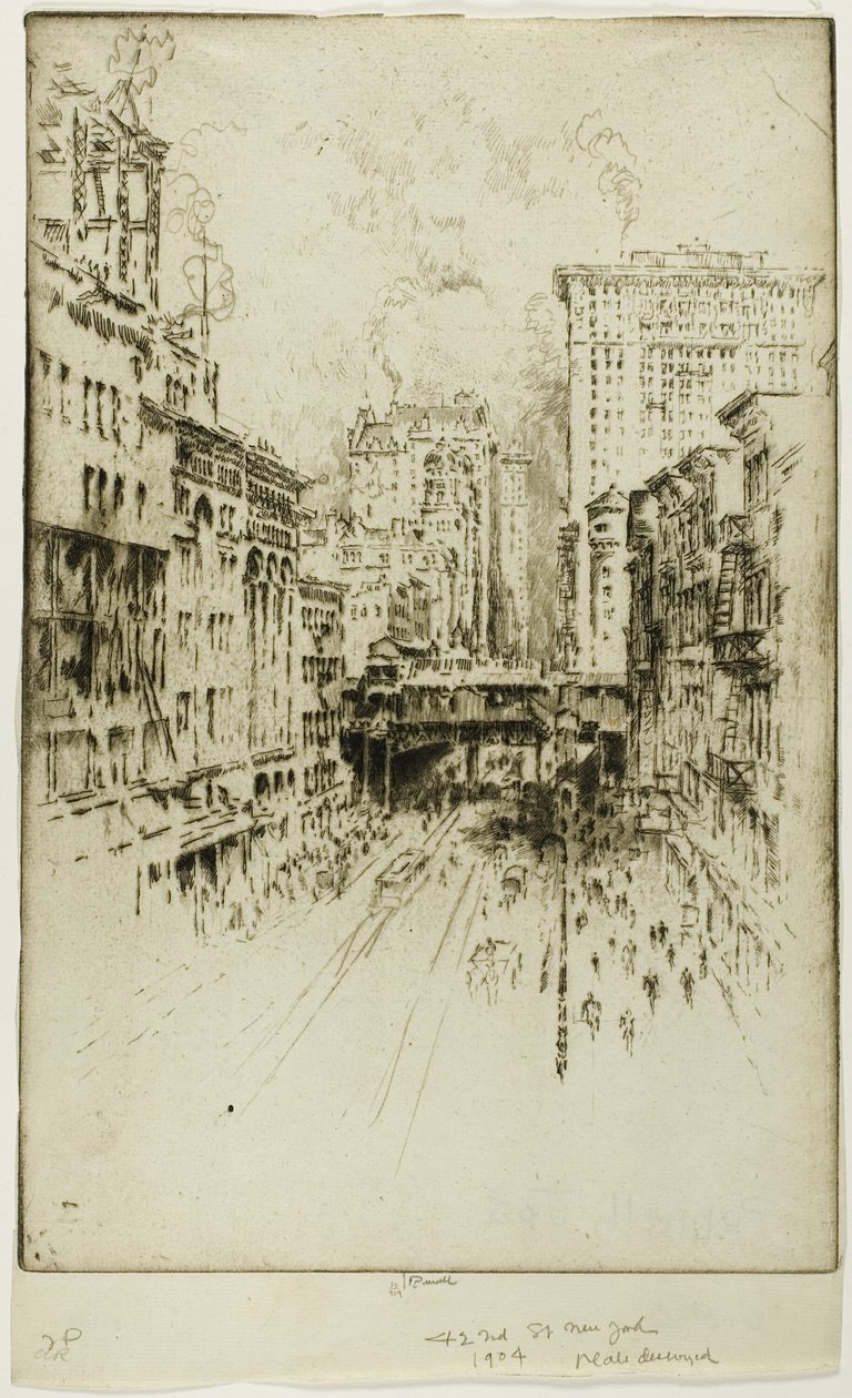 Quarante-deuxième rue - Joseph Pennell