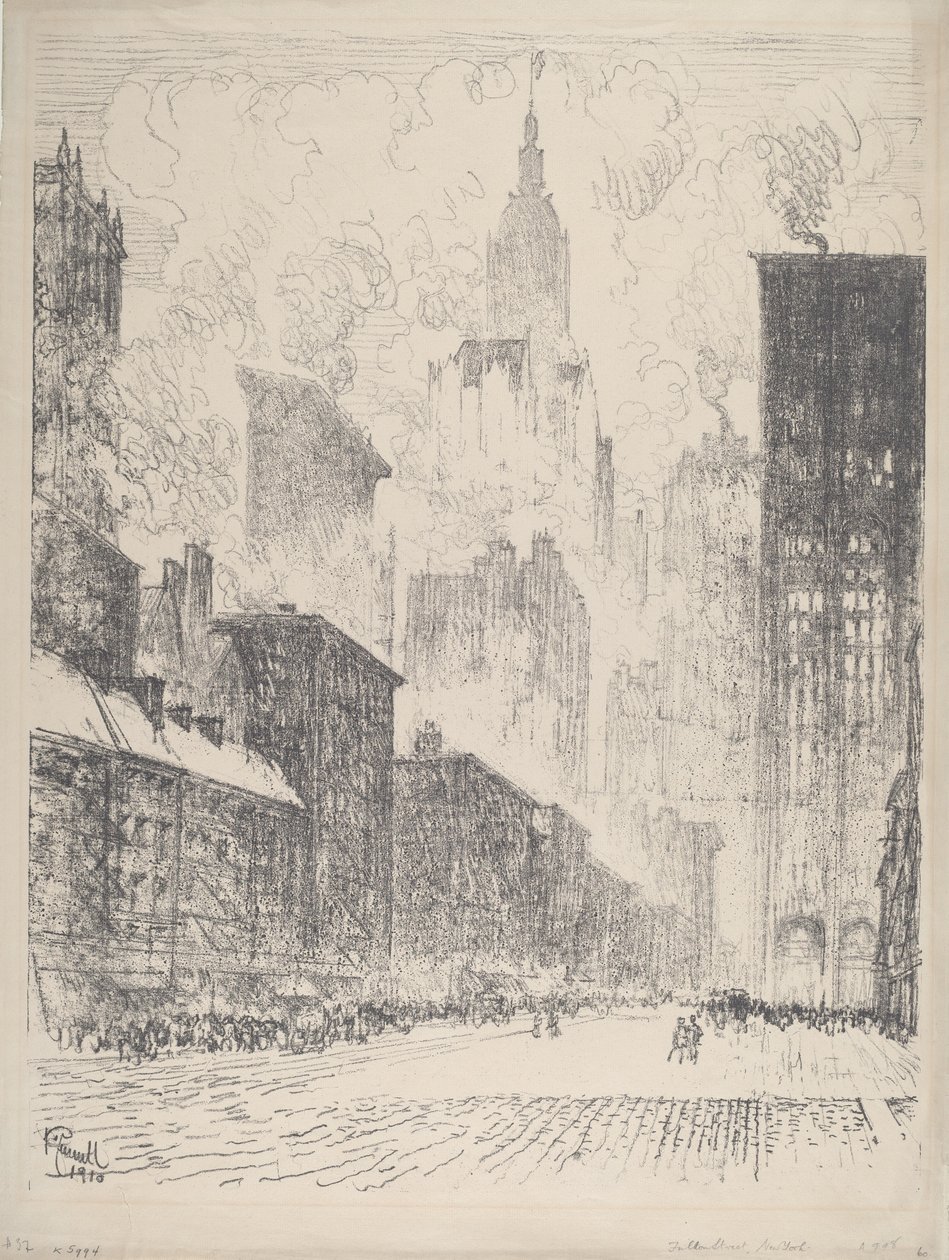 De Fulton Street - Joseph Pennell