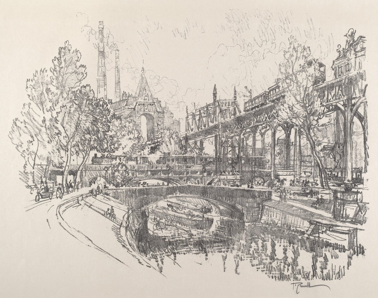 Canal Landwehr, Berlin - Joseph Pennell