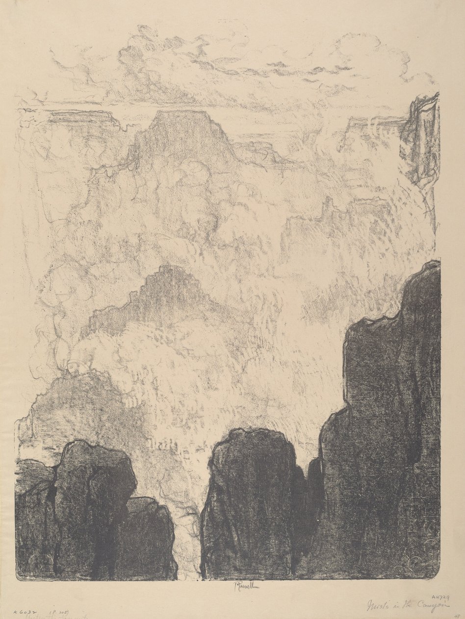 Brumes dans le canyon, No.II, 1912 - Joseph Pennell